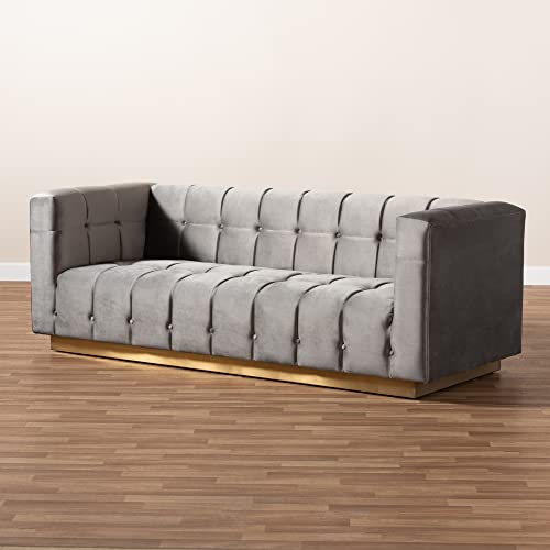 Baxton Studio Sofa, Gray