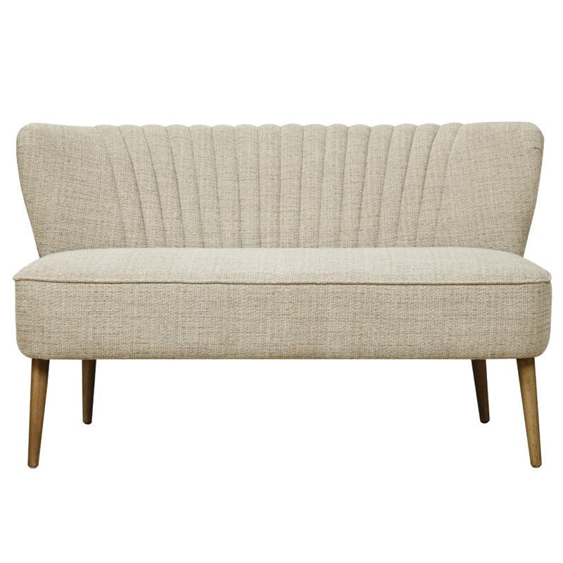 Vertically Channeled Bench in Kendrick Oatmeal