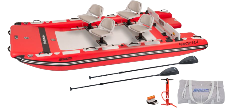 Sea Eagle FASTCAT14K_D Catamaran Inflatable Boat Deluxe Package New