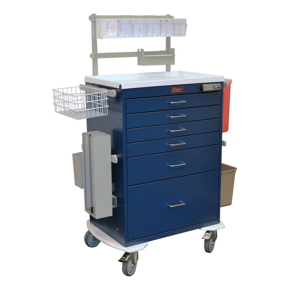 Harloff Anesthesia Workstation, 6-Drawers, E-Lock