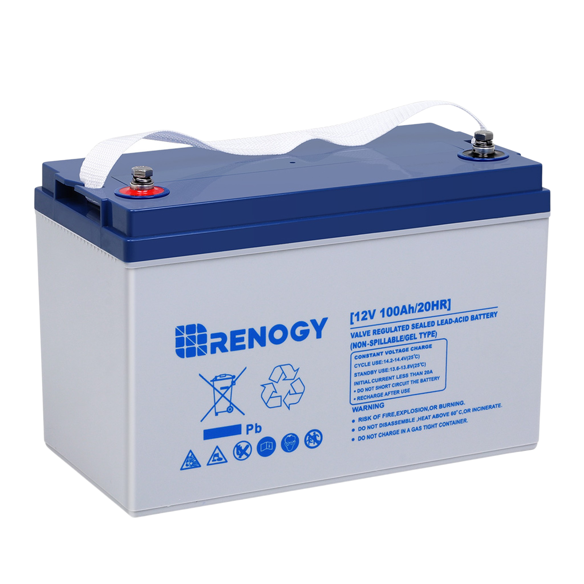 Renogy RBT100GEL12-US Deep Cycle Hybrid GEL Battery 12 Volt 100Ah New