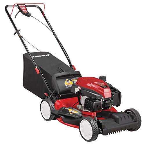Troy-Bilt 21 in. 159 cc Gas Walk Behind Self Propelled Lawn Mower with Check Don't Change Oil, 3-in-1 Triaction Cutting System