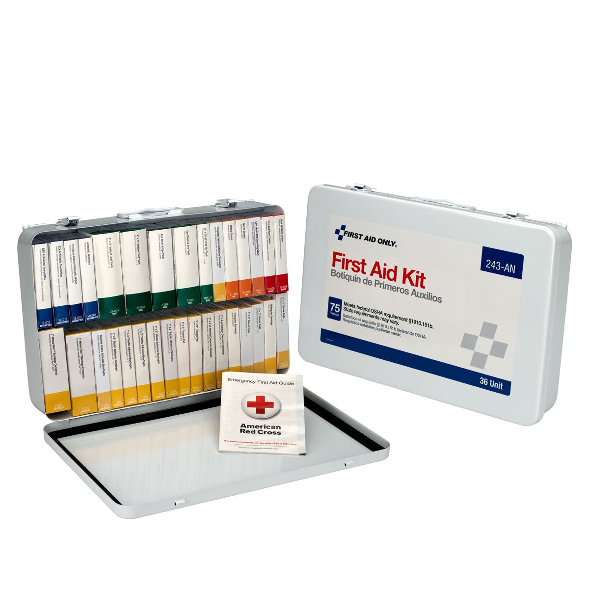 First Aid Only 36 Unit First Aid Kit, Metal Case (2 per order)
