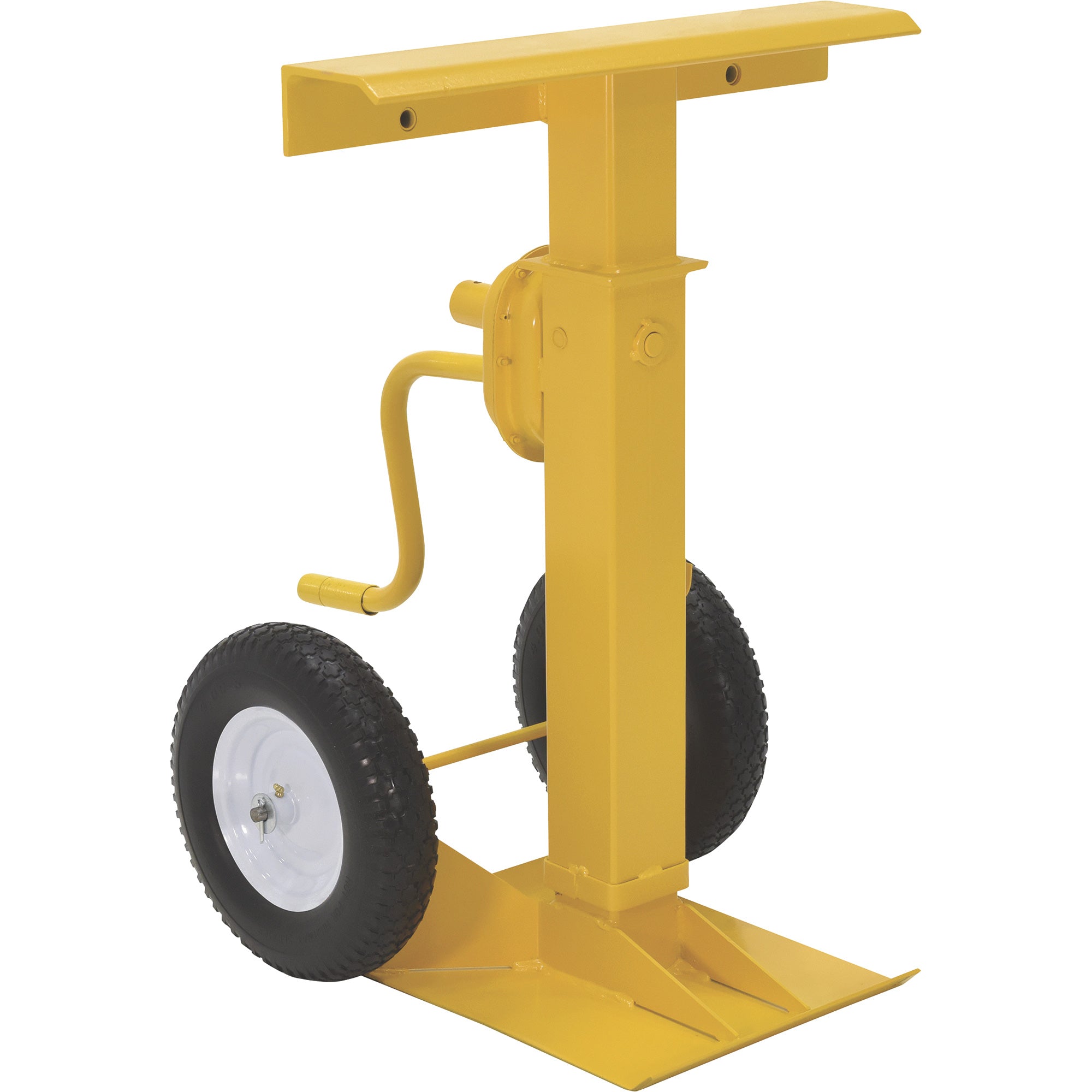 Vestil CJ-BEAM-SN Steel Stabilizing Jack with Solid Foam Wheels 50,000 Lb. Capacity Yellow New