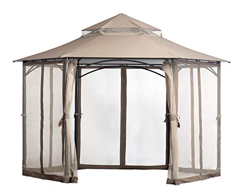 ShelterLogic Outdoor 11' x 11' Magnolia Vented Soft Top Gazebo and Screenhouse