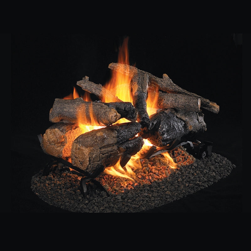 Real Fyre Charred American Oak See-Thru 30-in Logs Only