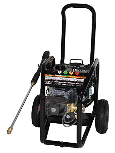 Erie Tools 3.0 GPM 3000 PSI Cold Water High Pressure Power Washer 6.5 HP Gasoline Engine with Gun Wand Hose and Nozzles