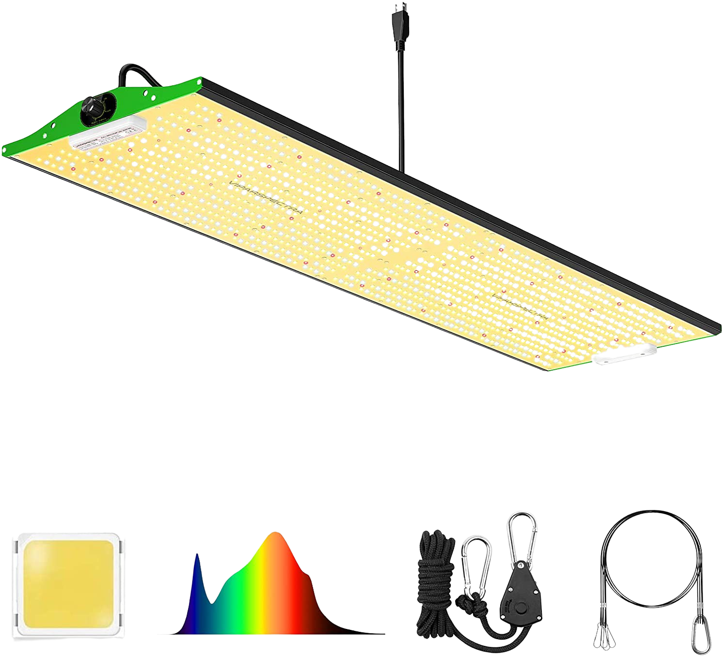 Viparspectra P4000 Full Spectrum 400W LED Grow Light with Upgraded SMD LEDs and Dimmable Plant Light New