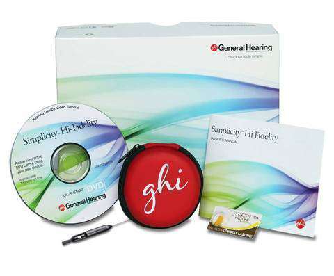 General Hearing Instruments Simplicity Hi Fi 270 Over The Ear Hearing Aid Pair New