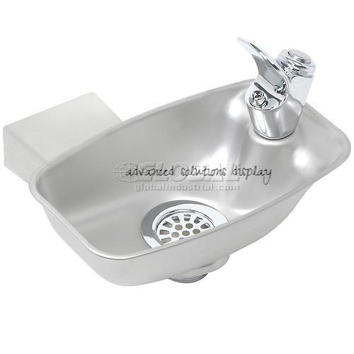 Elkay, Wall Mounted Drinking Fountain, Bracket Style, Stainless Steel, EDF15R