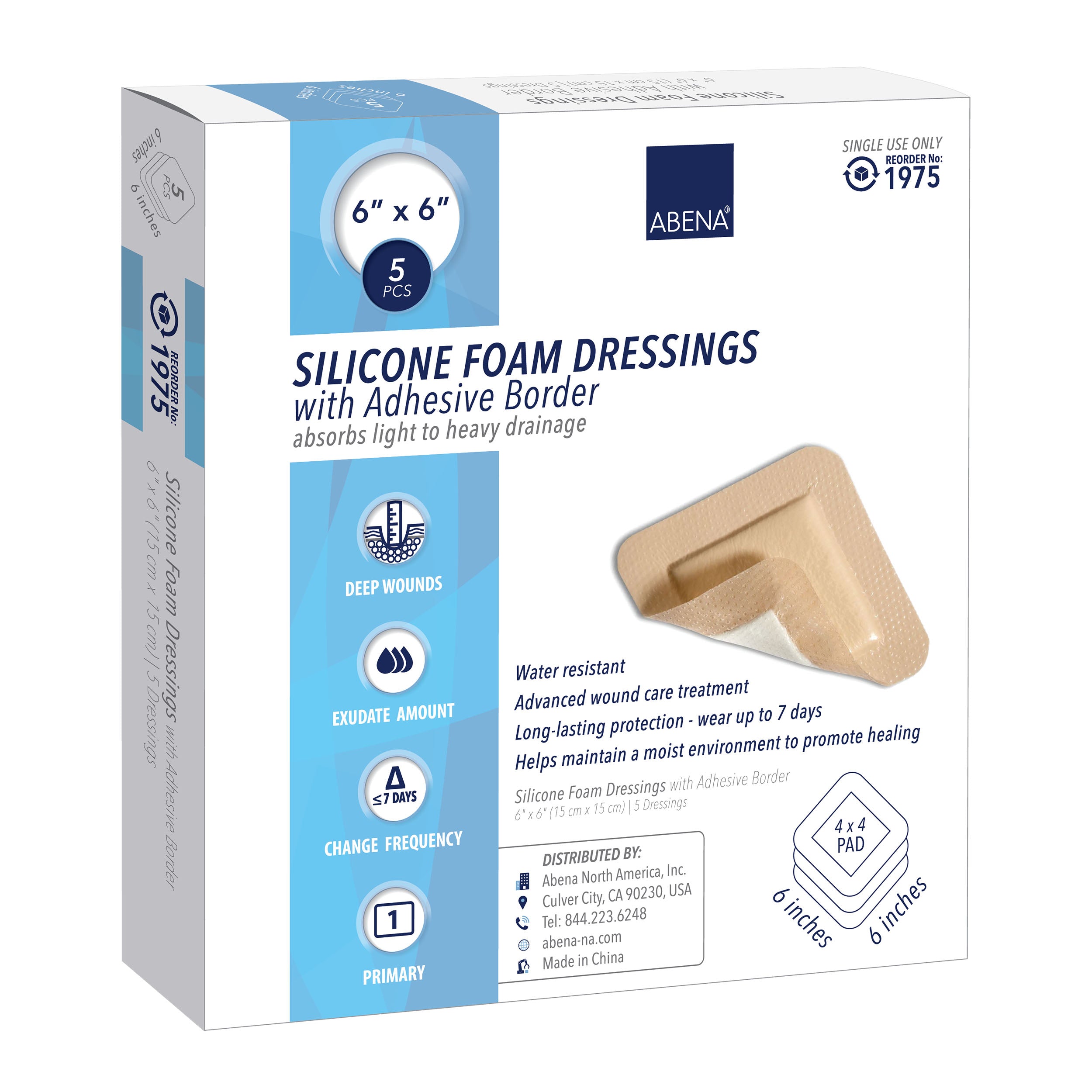 Abena Silicone Foam Dressings (with Adhesive)