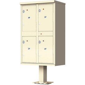 Valiant Outdoor Parcel Locker, 4 Lockers, Sandstone