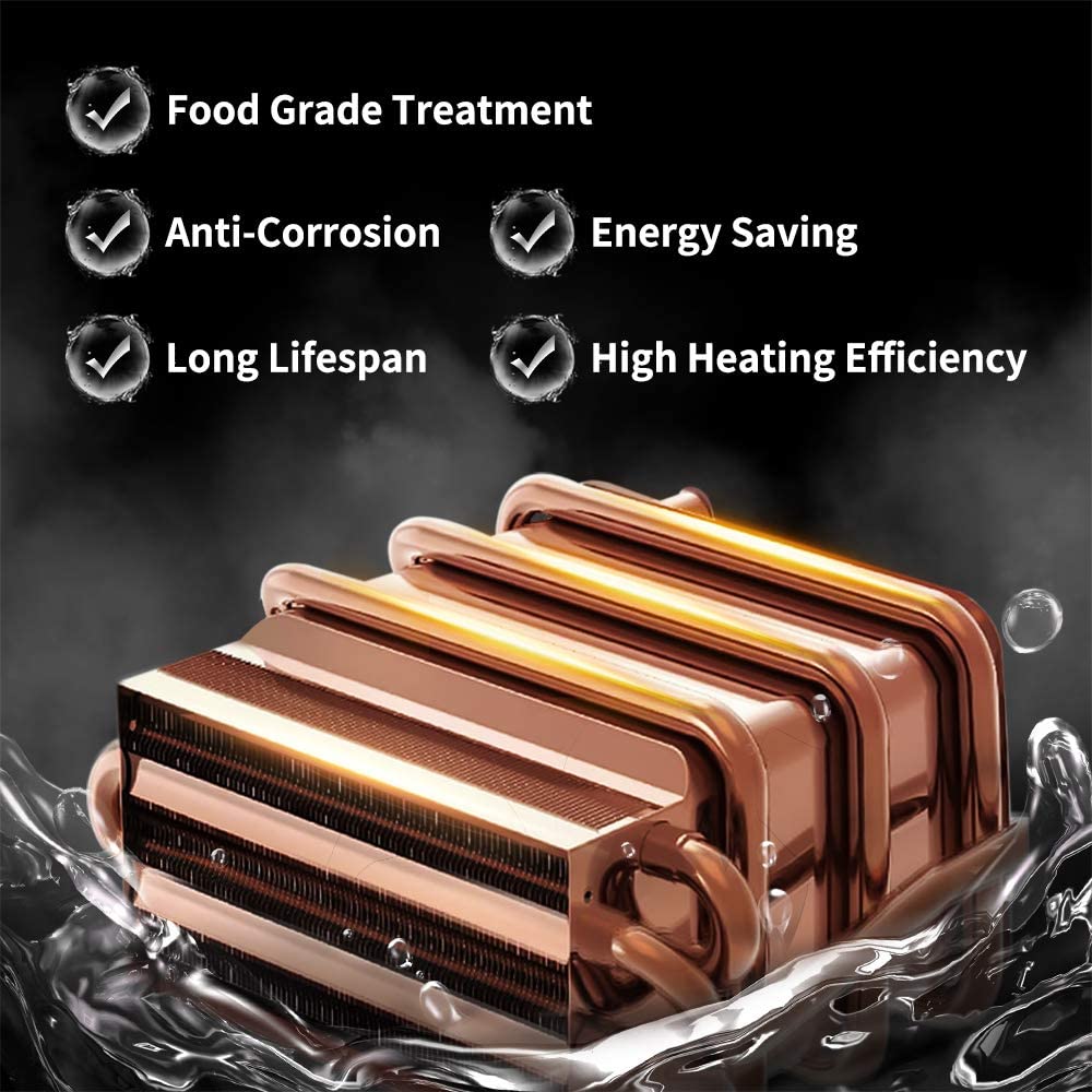 Excel 7 GPM 26.4 L/min Natural Gas Tankless Water Heater Whole House with Flue Kit New