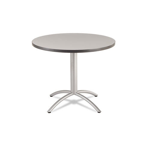 Iceberg CafWorks Table, 36 dia x 30h, Gray/Silver
