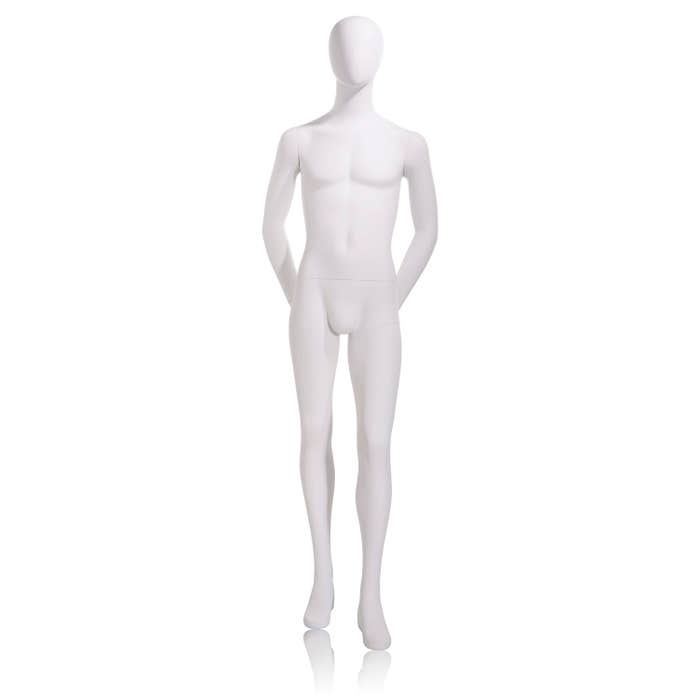 Econoco Male - Oval Head Facing Straight, Arms Behind Back, Left Leg Slightly Forward