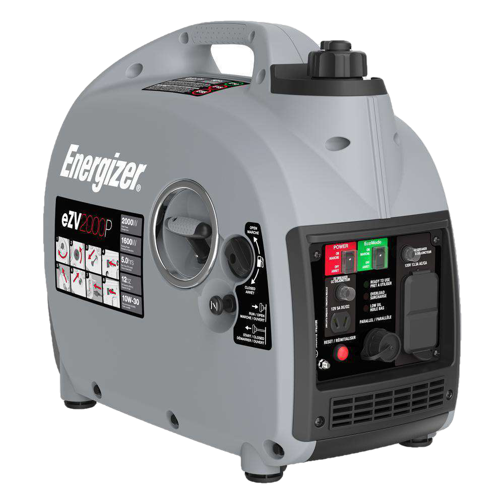 Energizer EZV2000P 1600/2000W Gas Powered Inverter Generator New