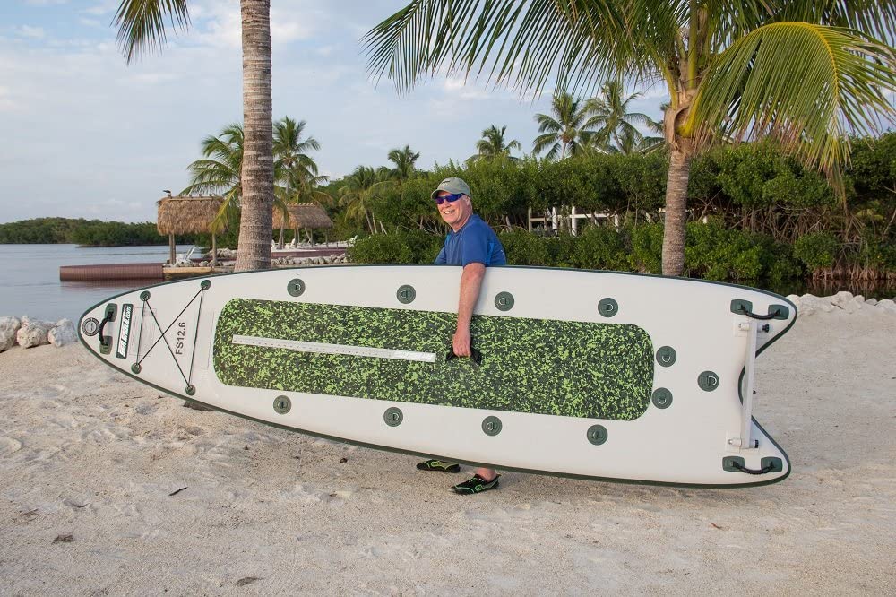 Sea Eagle FishSUP 126 Inflatable Fishing Stand Up Paddle Board Start Up Package New