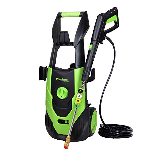 PowRyte Elite Power Washer,Electric Pressure Washer with 5 Universal Spray Nozzles and Detergent Tank,Pressure Cleaner - 4200PSI 3.2GPM(Green)