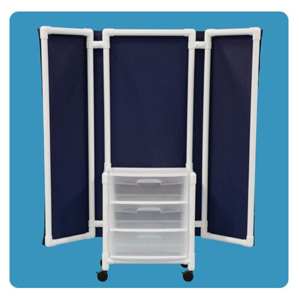 IPU Wheeled Privacy Screen with Drawers