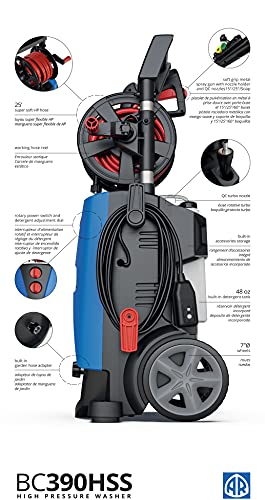 AR ANNOVI REVERBERI Blue Clean New Electric 2300 PSI Pressure Washer, with up to 1.7 GPM, BC390HSS