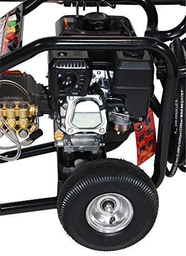 Erie Tools 3.0 GPM 3000 PSI Cold Water High Pressure Power Washer 6.5 HP Gasoline Engine with Gun Wand Hose and Nozzles