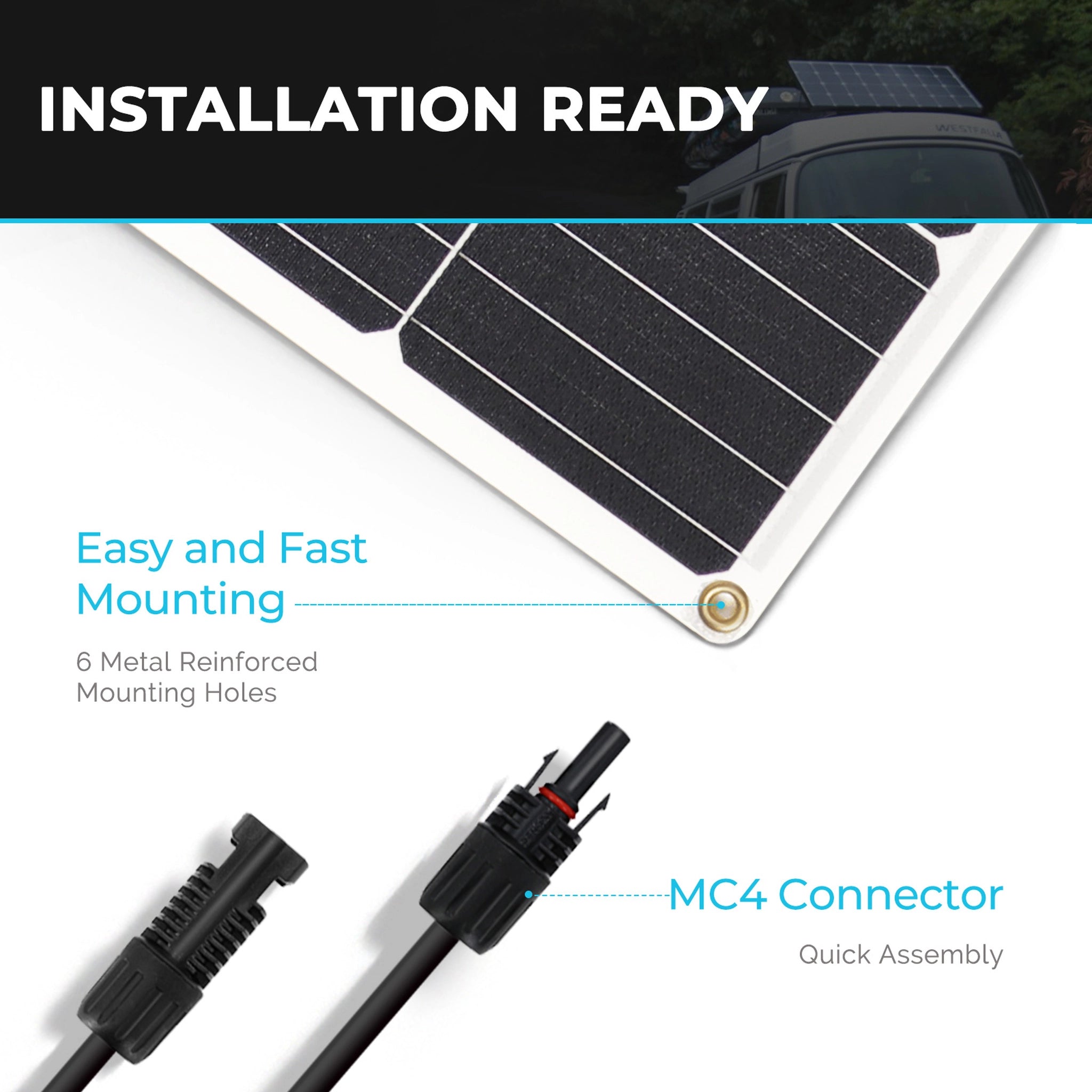 Renogy RNG-175DB-H-US 175 Watt 12 Volt Flexible Monocrystalline Solar Panel New