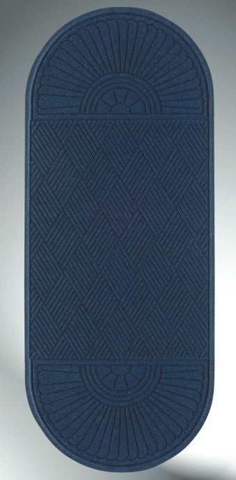 Waterhog Grand Classic Walk Off Mat - Oval on Two Ends     smooth back  3' X 7.1'