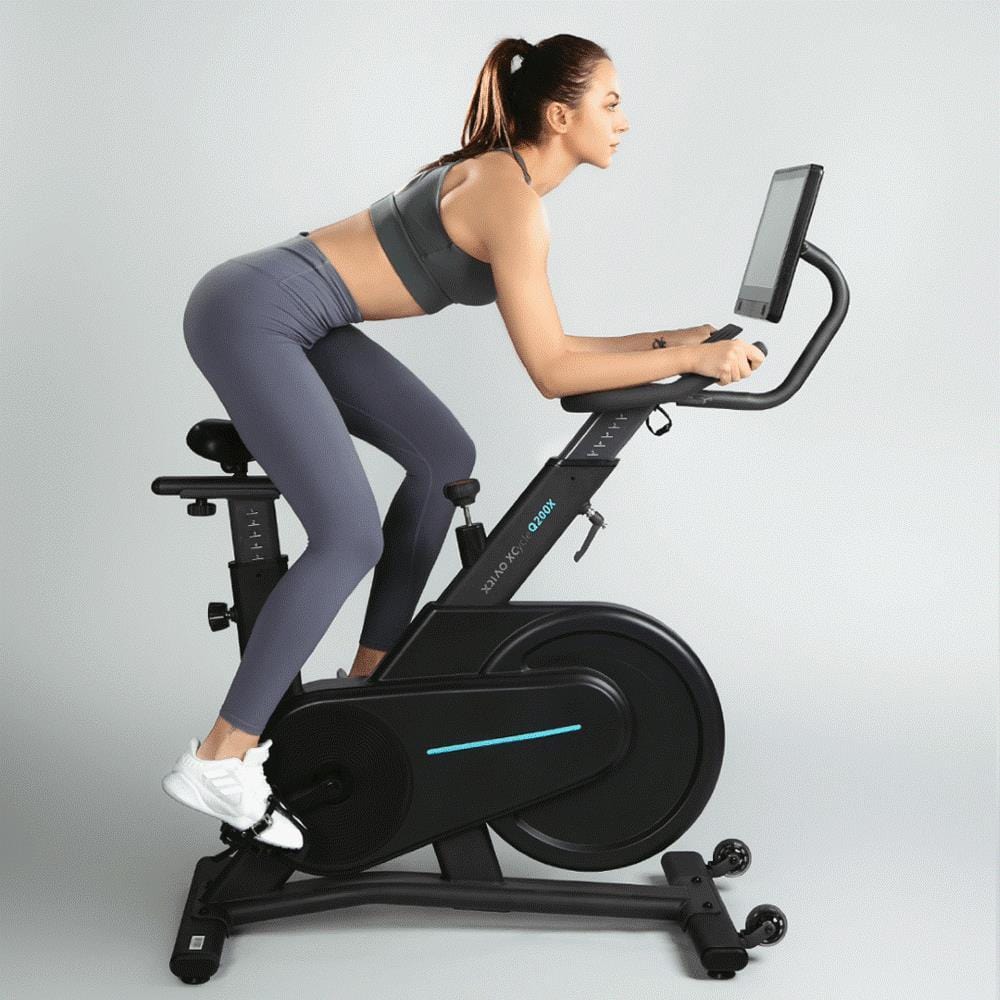 OVICX OS-EBIKE-Q200-X Stationary Exercise Bike With Immersive HD Touchscreen Display New