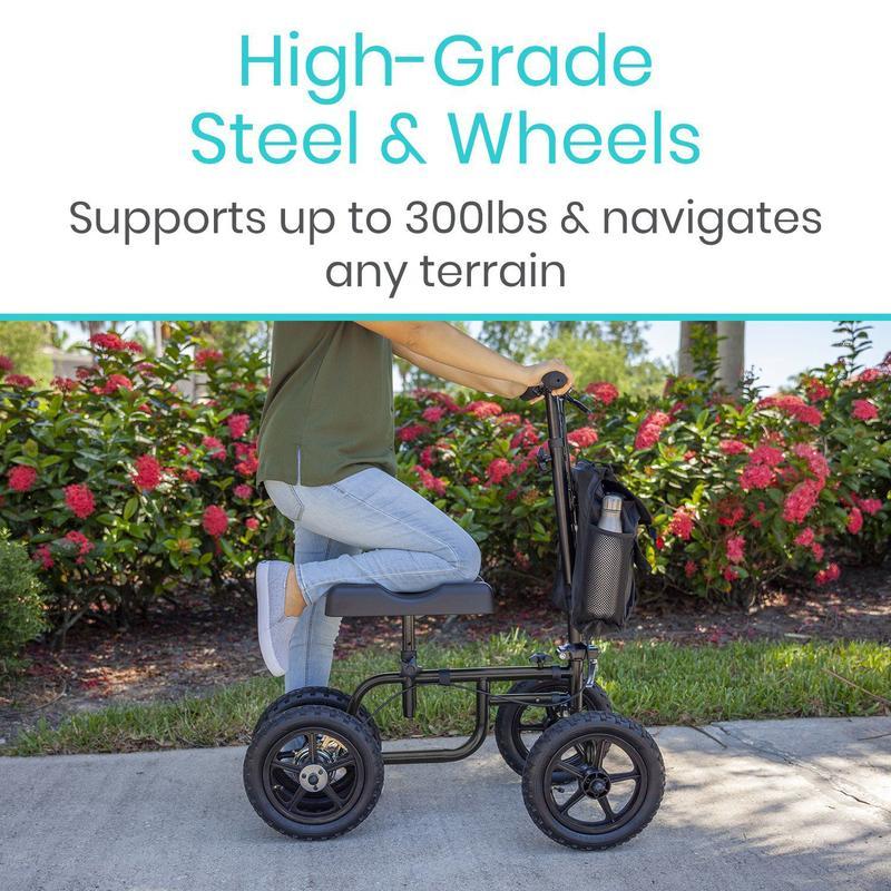 Vive Health MOB1019PNK All Terrain Steerable Knee Walker Pink New