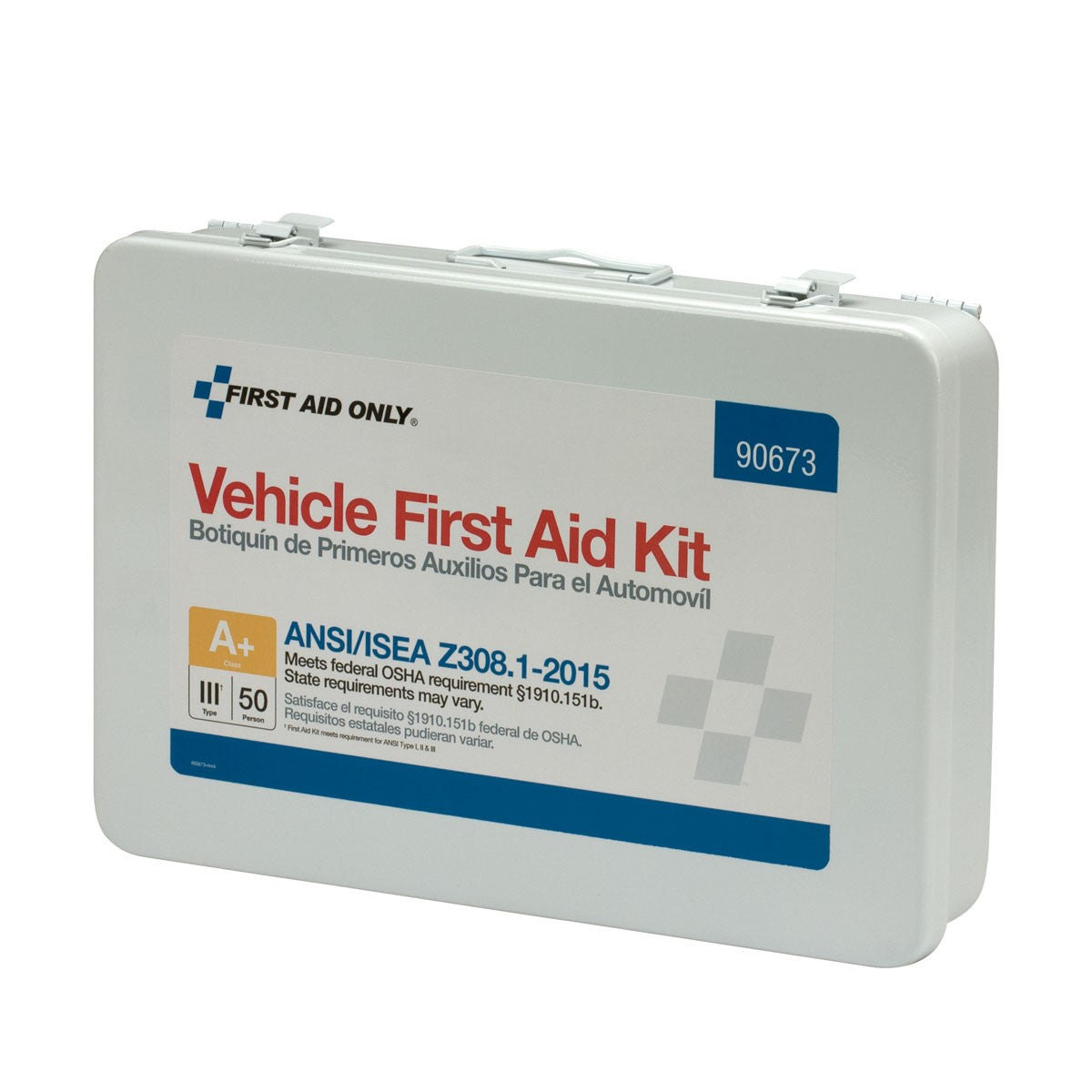 First Aid Only 50 Person Vehicle ANSI A+ First Aid Kit, Metal Weatherproof Case (2 per order)