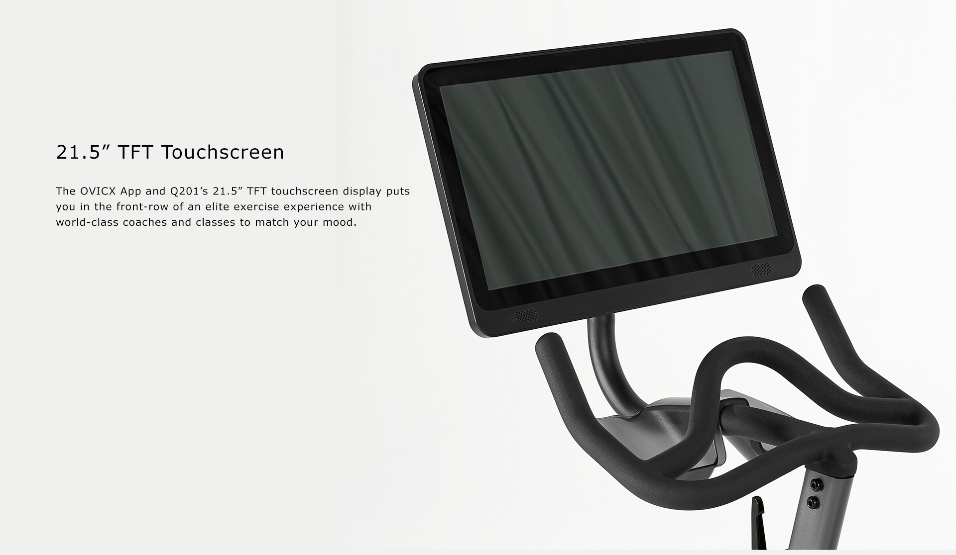 OVICX OS-EBIKE-Q201-X Stationary Exercise Bike with WIFI/Bluetooth Connectivity and Rotating Display New