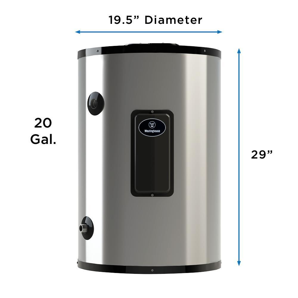 Westinghouse WER020A1X020N10 2000 Watt Electric Point of Use Water Heater w/ Stainless Steel Tank 20 Gal. New