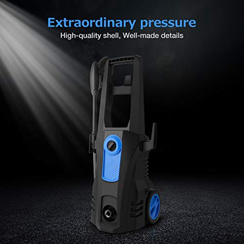 TEANDE 3500 PSI Electric Pressure Washer, 2.60 GPM 1800W Power Washer with Rolling Wheels (Blue)