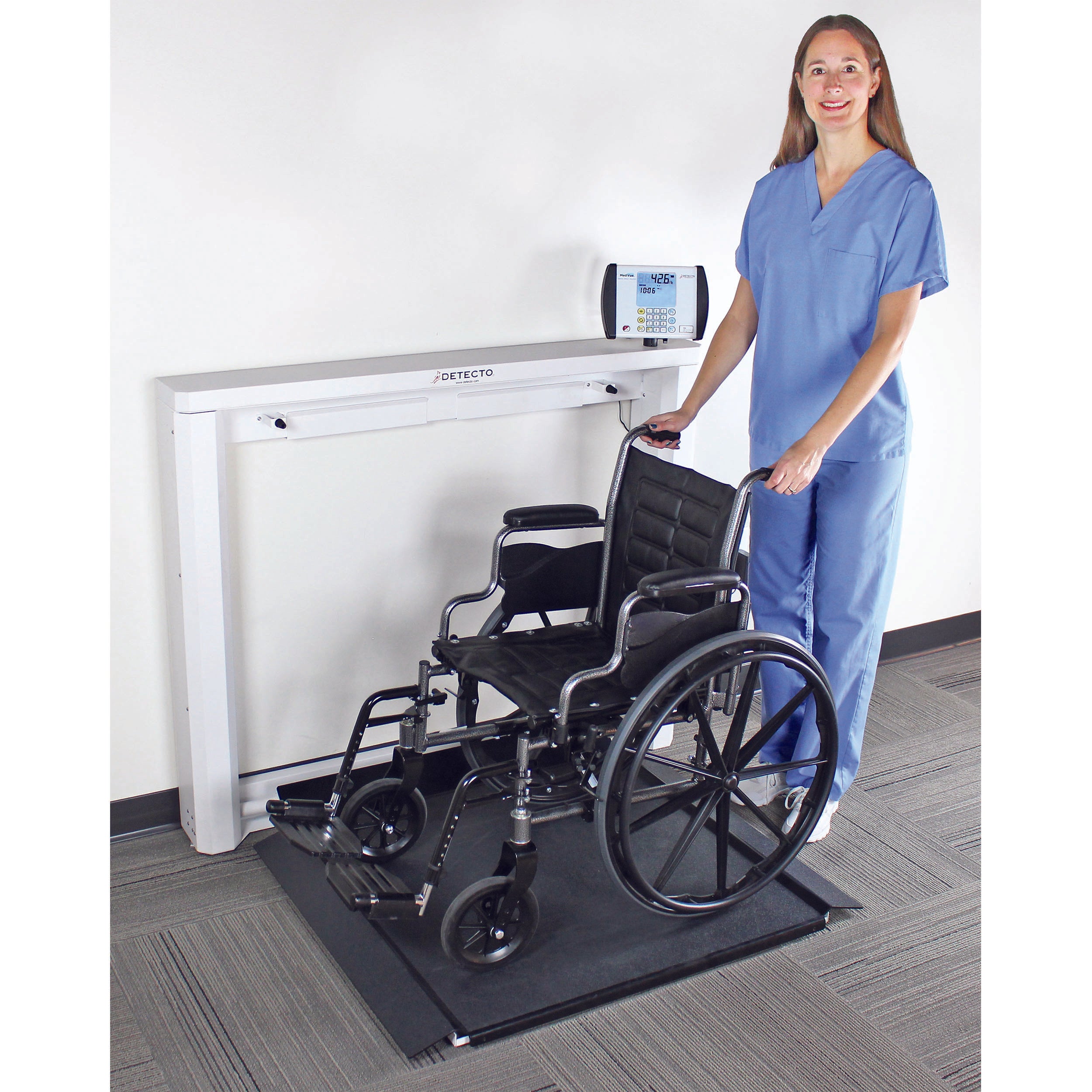 Detecto 7550 Wall-Mount Fold-Up Wheelchair Scale
