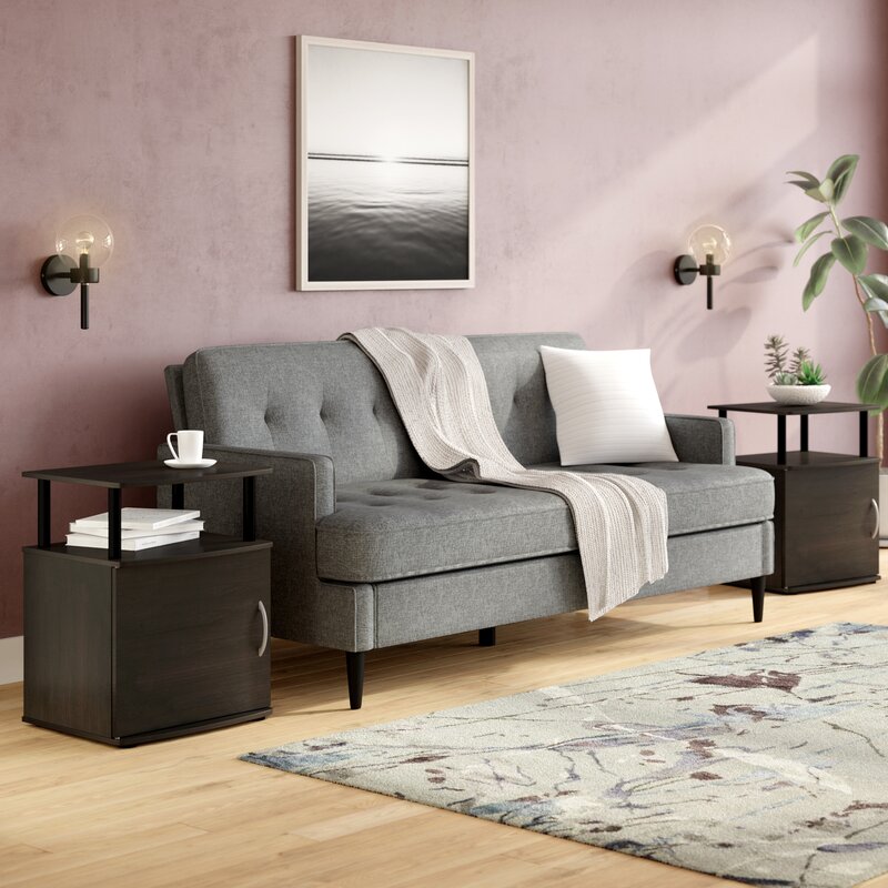 Lansing End Table With Storage (Set of 2) black