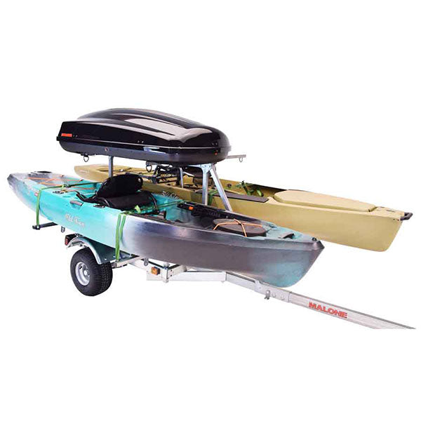 Malone LowMax 2 Kayak w/ Cargo Box Trailer Package