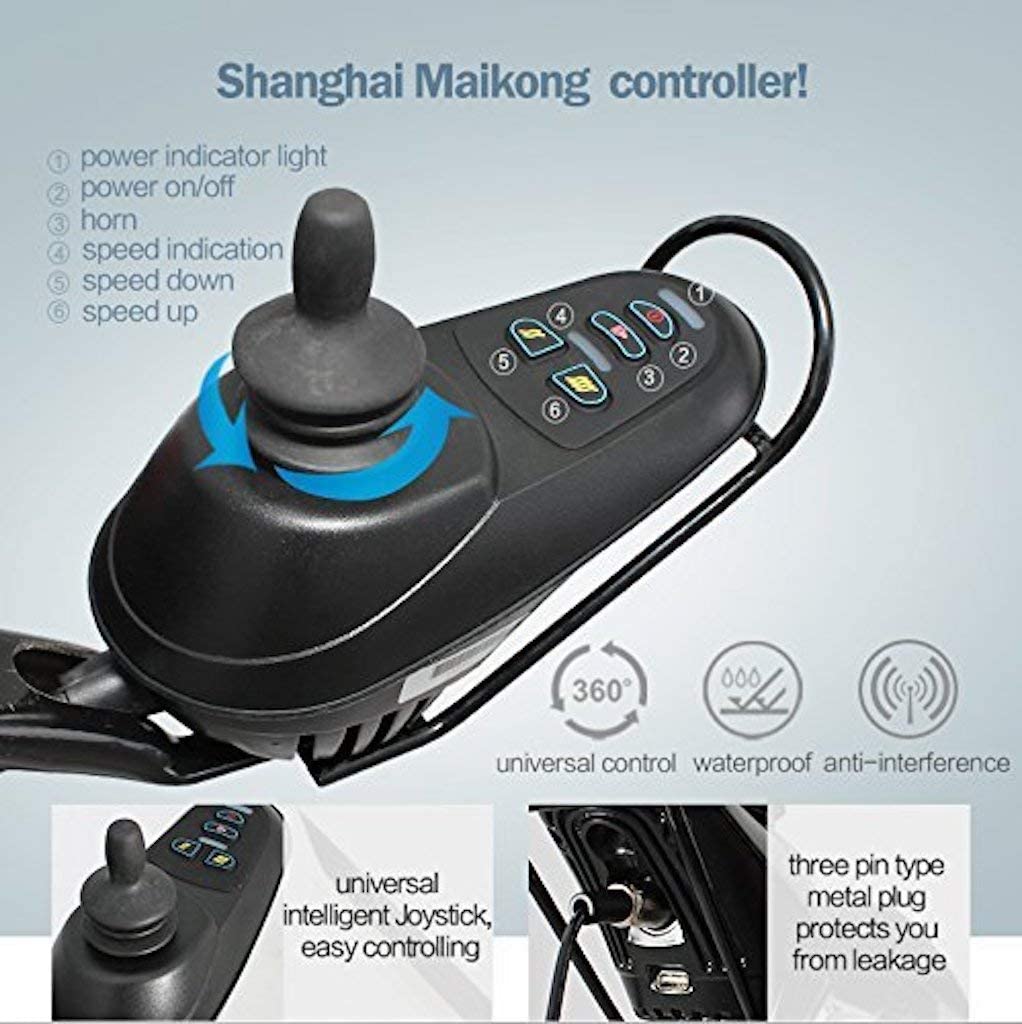 ComfyGO 601-7001 Majestic Fold & Travel Lightweight Electric Power Heavy Duty Wheelchair Scooter Silver New