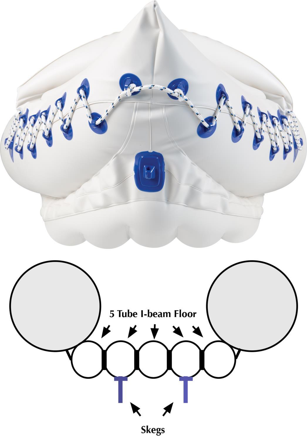 Sea Eagle 370 Inflatable Portable Sport Kayak Canoe 3 Person Deluxe Package With Paddles White Blue New