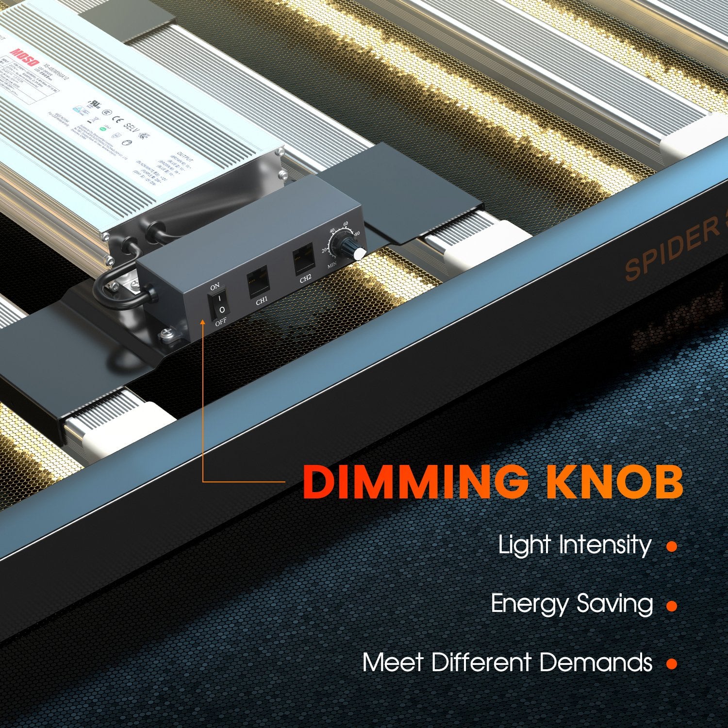 Spider Farmer SE5000 Dimmable Full Spectrum LED Grow Light New