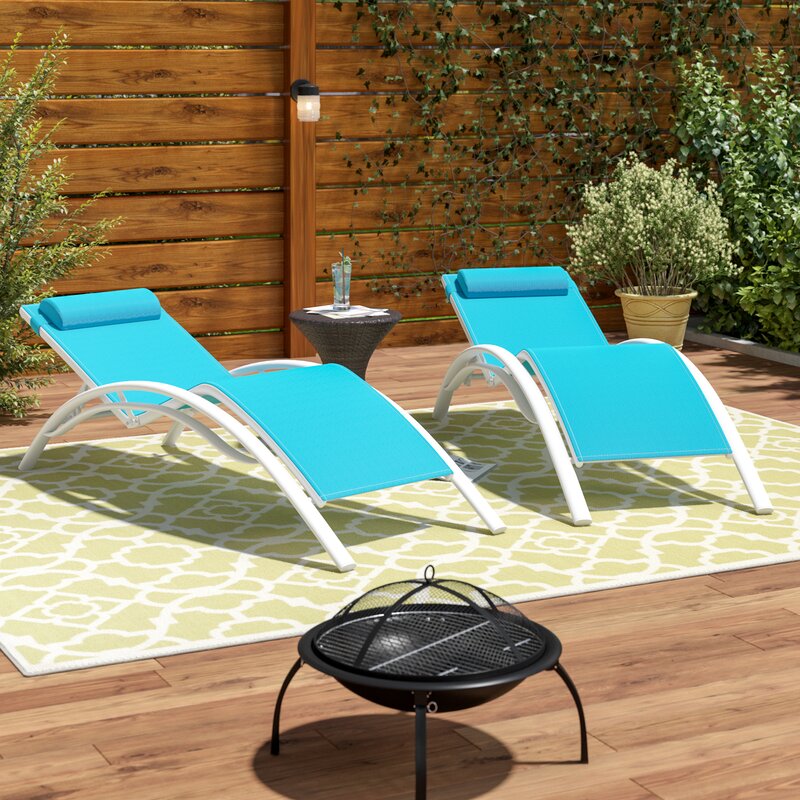 Kelston Mills Elegant Sun Lounger Set with Cushion