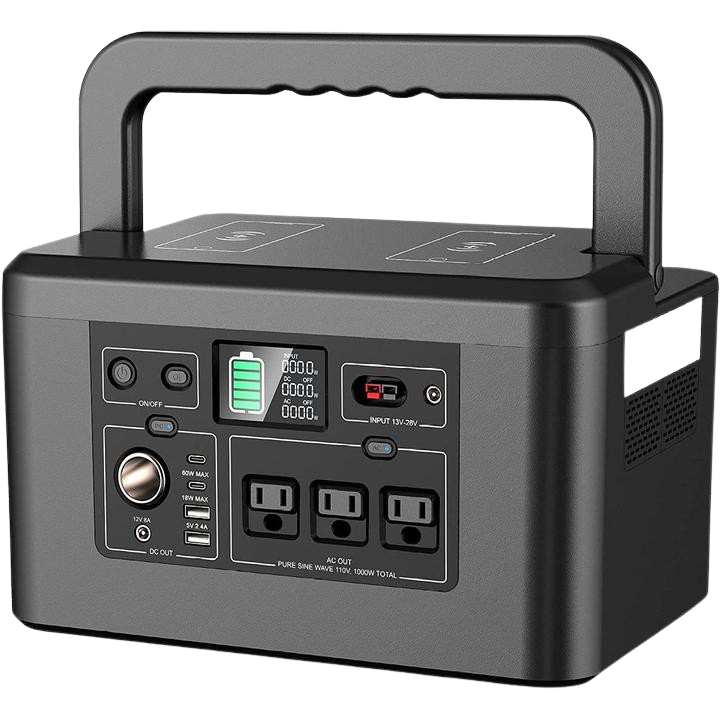 Powkey R1000 Portable Power Station 1000W with Wireless Chargers New