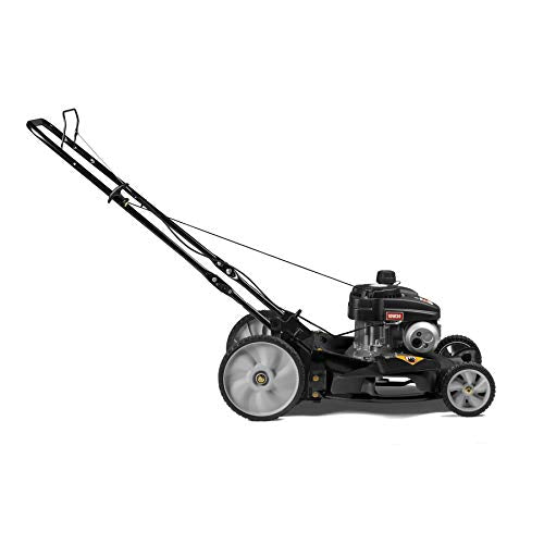 Yard Machines 140cc OHV 21-Inch High Wheeled 2-in-1 Walk-Behind Push Gas Powered Lawn Mower - Perfect for Small to Medium Sized Yards - Side Discharge and Mulching Capabilities, Black