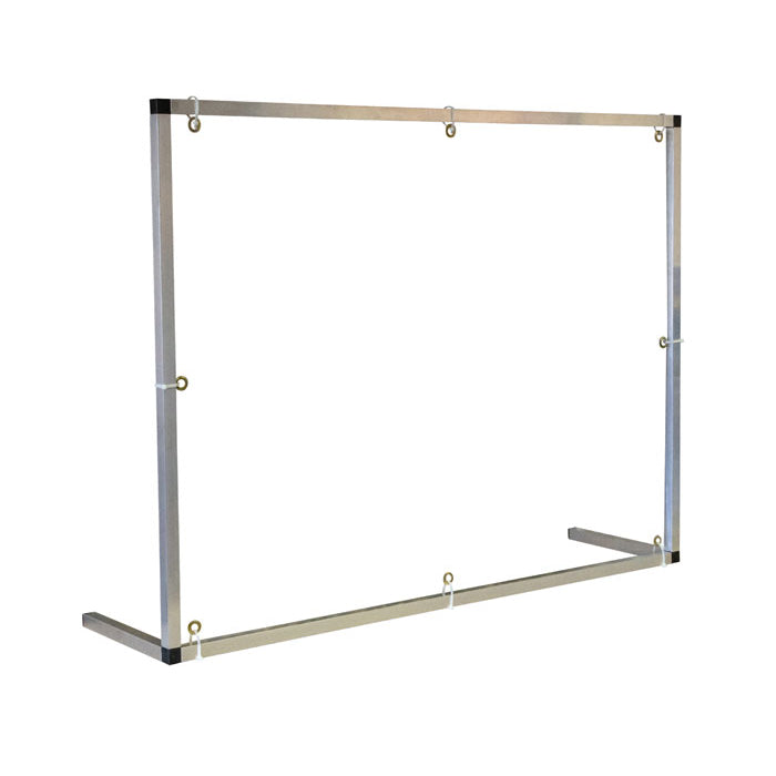 Justrite 3' X 4' Counter/Desktop Workspace Cough And Sneeze Guard, PVC In Aluminum Frame