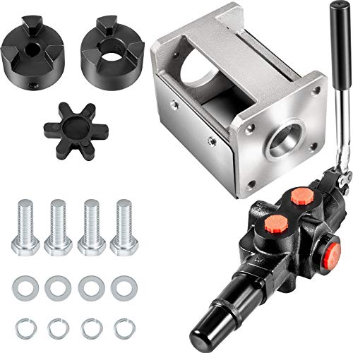 VEVOR Hydraulic Wood Splitter Pump, Aluminum 2-stage Log Splitter Pump, 3500PSI 11GPM Hydraulic Pump, 4-Hole Bolt Log Splitter Build Kit w/Bracket, Jaw Coupler, Return Valve for 7/8