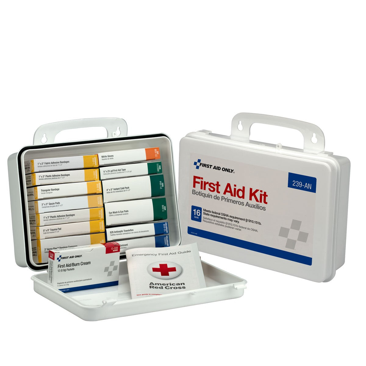 First Aid Only 16 Unit First Aid Kit, Plastic Case (5 per order)