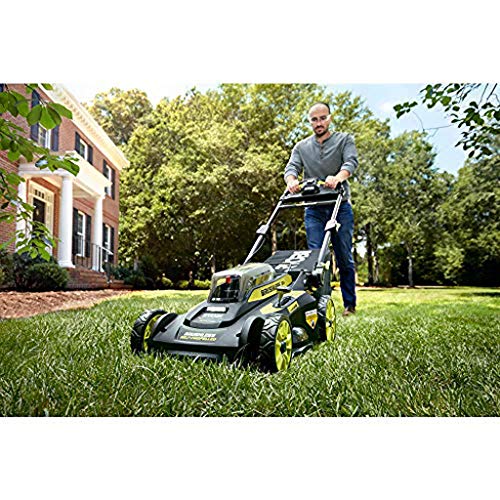RYOBI RY401120-2B 20 in. 40-Volt Brushless Lithium-Ion Cordless Self-Propelled Walk Behind Mower with 2 6.0 Ah Batteries, Charger Included