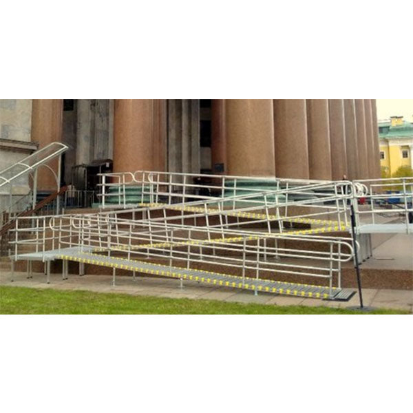 Roll-A-Ramp Anodized Aluminum Handrails with Loop Ends
