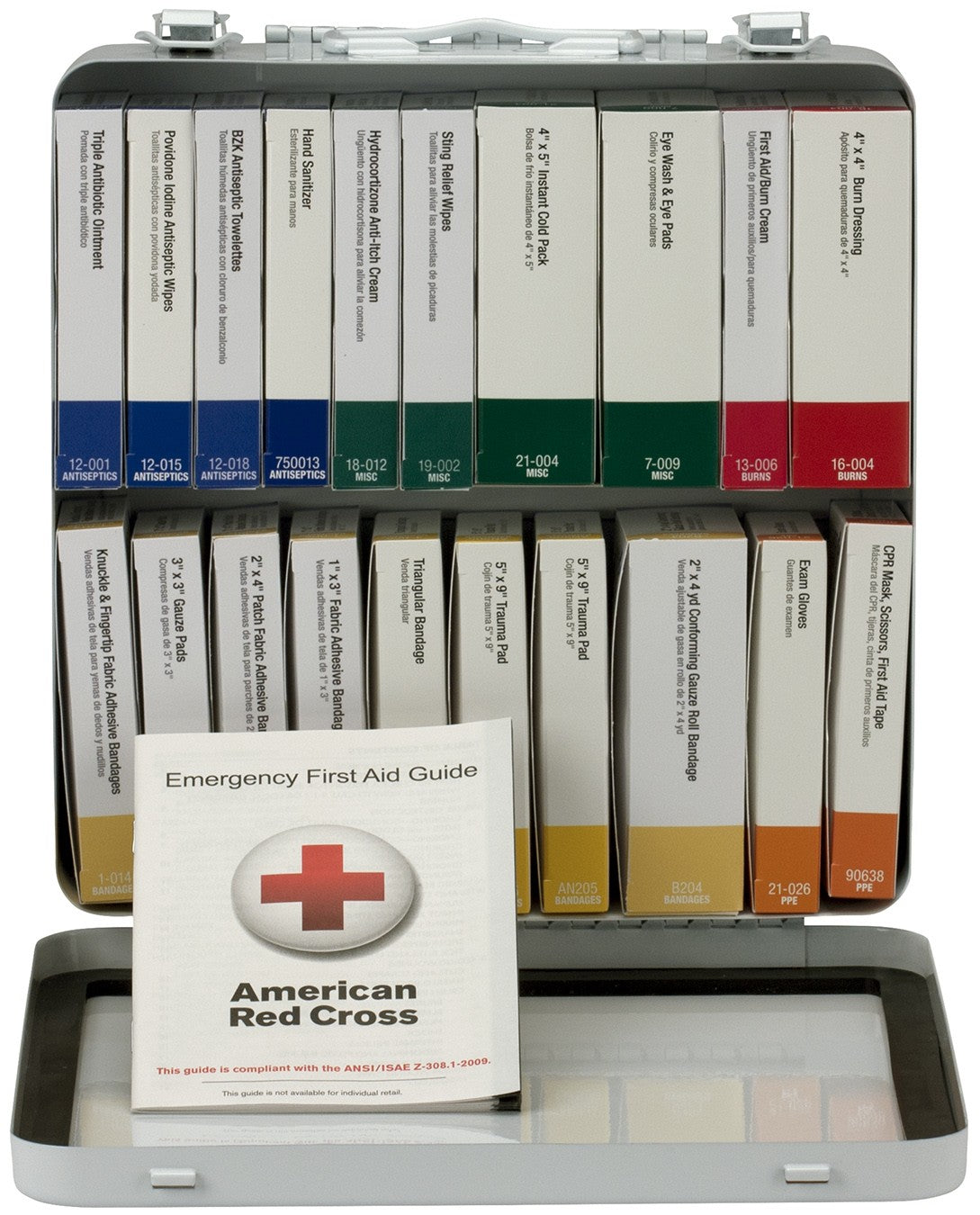 First Aid Only 50 Person 24 Unit First Aid Kit, Metal, Weatherproof, ANSI A+, Type III (3 per order)