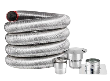 US Stove CLK-25 6 In. x 25 ft. Fireplace Insert Direct Connect Kit w/ Cap New