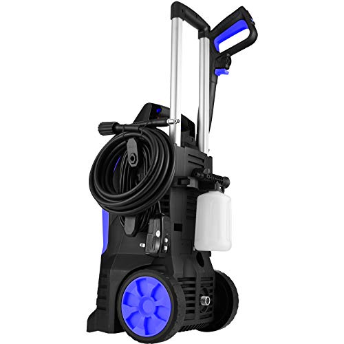 Power Washer, Suyncll Pressure Washer 3800 Max PSI 2000W Electric Portable High Pressure Cleaner Machine with 4 Nozzles, Detergent Tank , for Homes, Cars, Driveways, Fences, Patios (Blue)